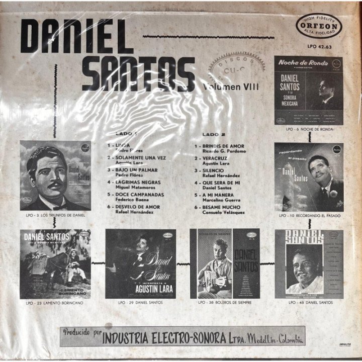 Daniel Santos - Volumen. VIII reverso