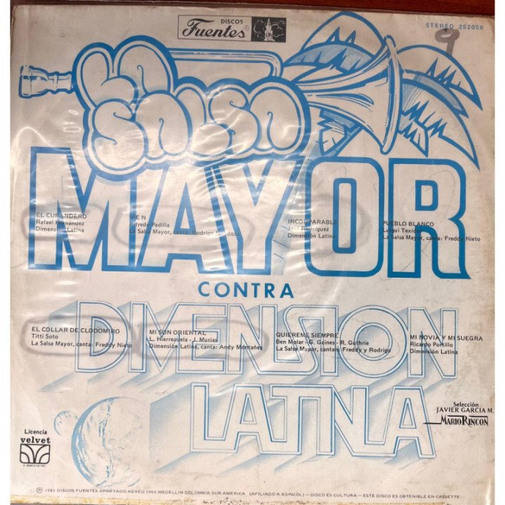 Dimension Latina - La Salsa Mayor conta Dimension Latina reverso