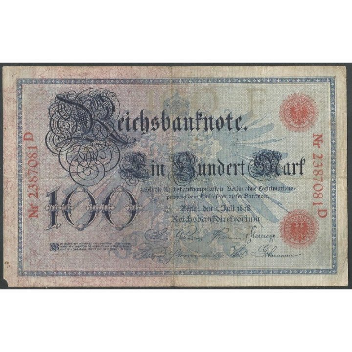 Alemania 100 Mark 1 Jul 1898 P20a