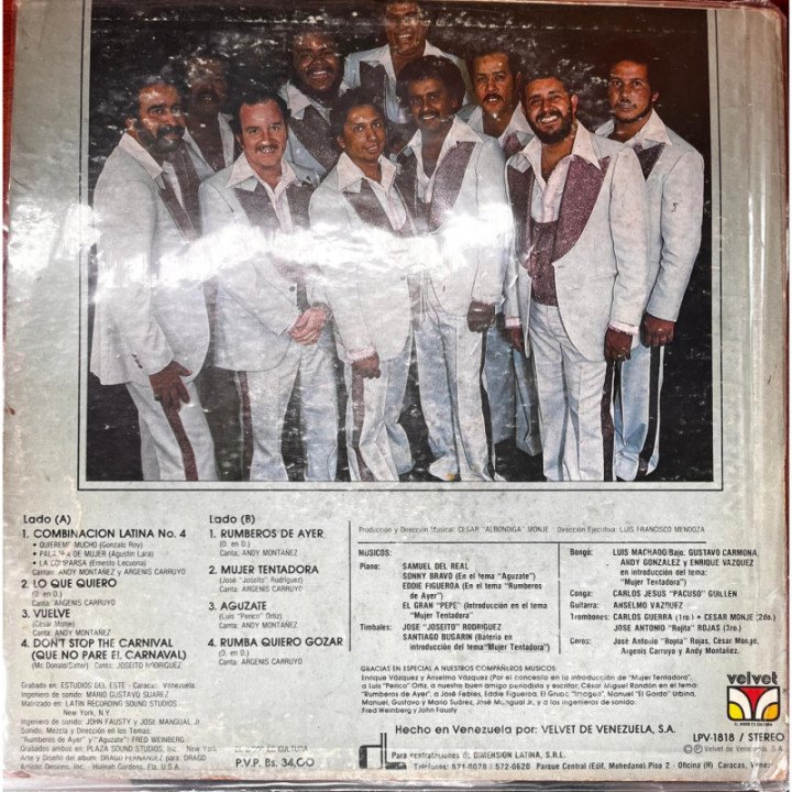 La Dimension Latina - Combinacion Latina No.4 reverso
