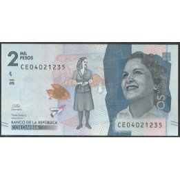 Billete de 2.000 Pesos 25 Oct 2022 Serie CE BGWNF2-