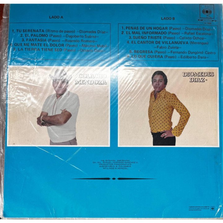 Diomedes Diaz y Colacho Mendoza - Tu Serenata reverso