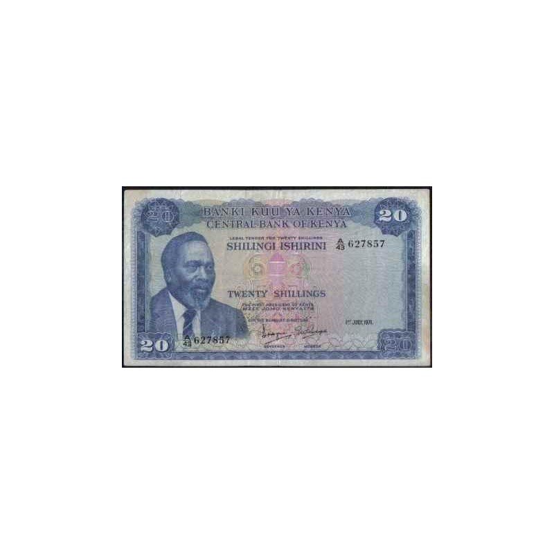 Kenya, 20 Shillings 1 Jul 1971 P8b