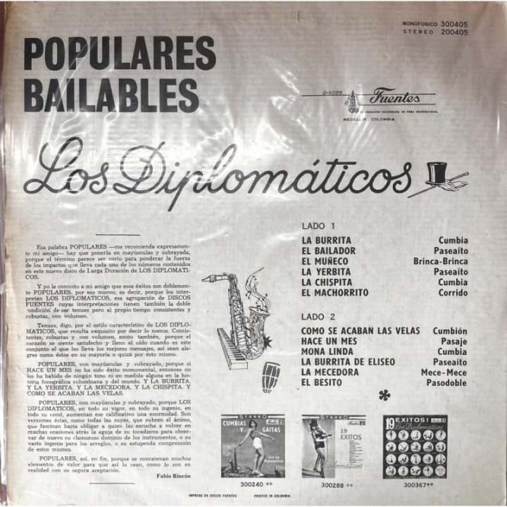 Los Diplomaticos -Populares Bailables reverso