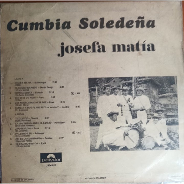 Jose Matia - Cumbia Soledaña reverso