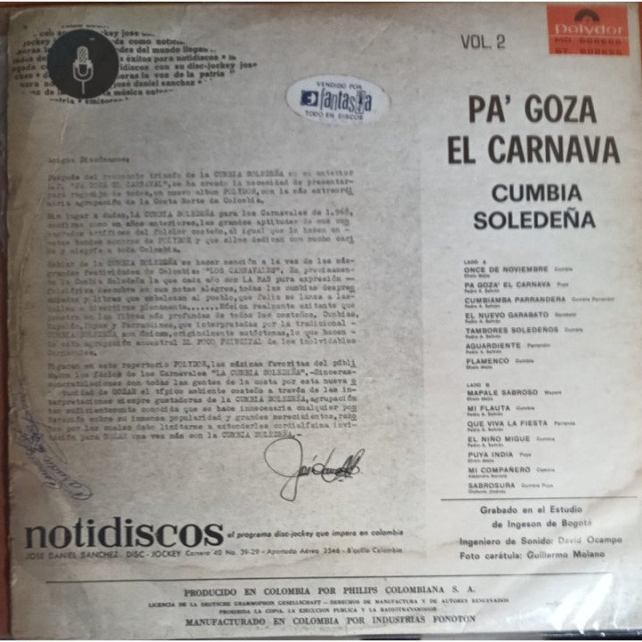 Cumbia Soledeña - Pa' Goza' El Carnaval Vol.II reverso