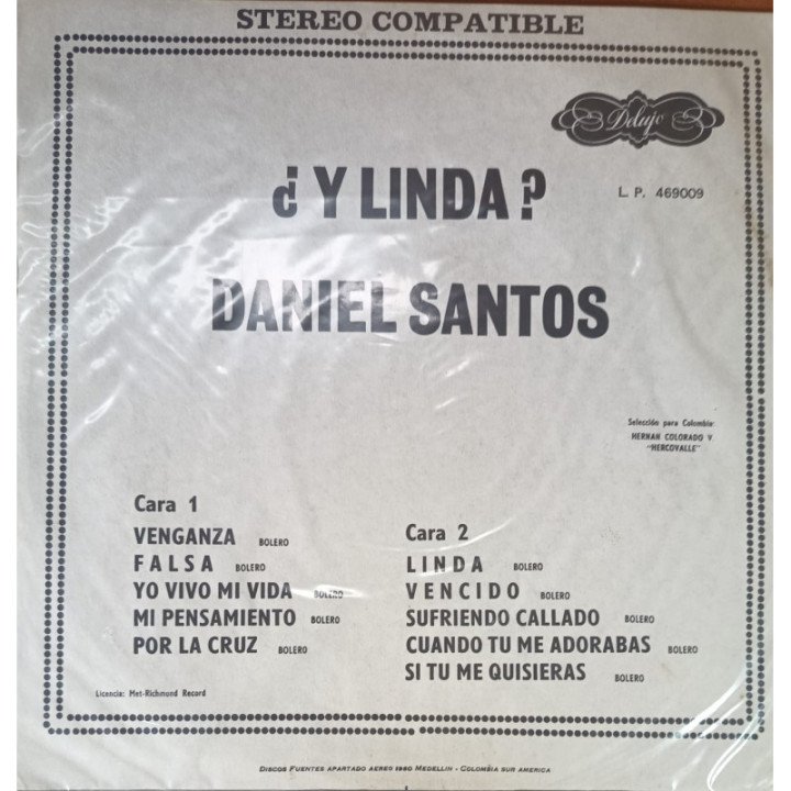 Daniel Santos - Y Linda? reverso