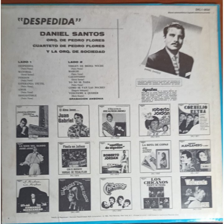 Daniel Santos - La Despedida reverso