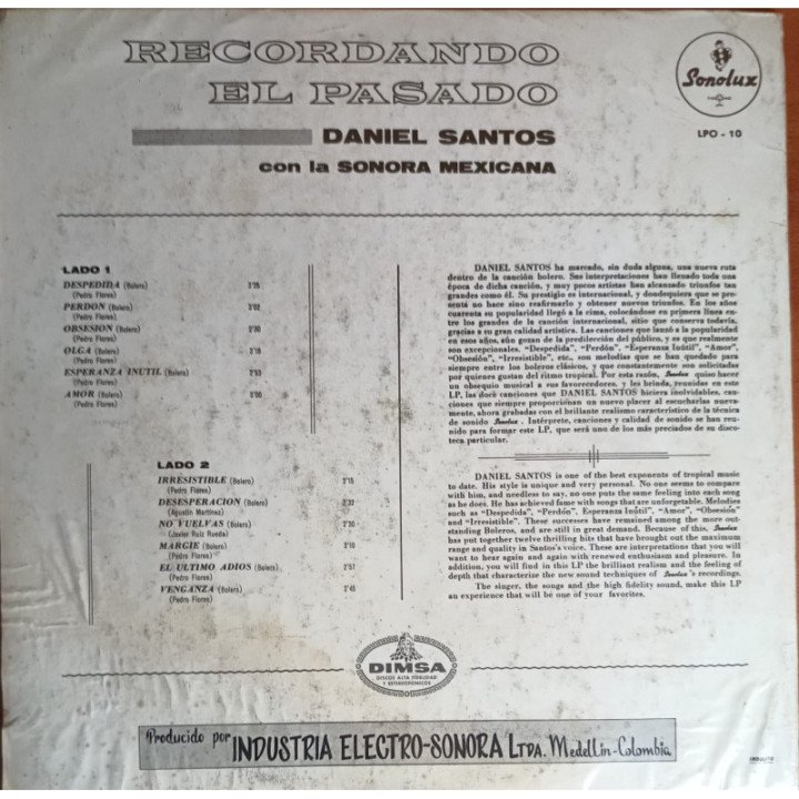 Daniel Santos - Recordando el pasado reverso