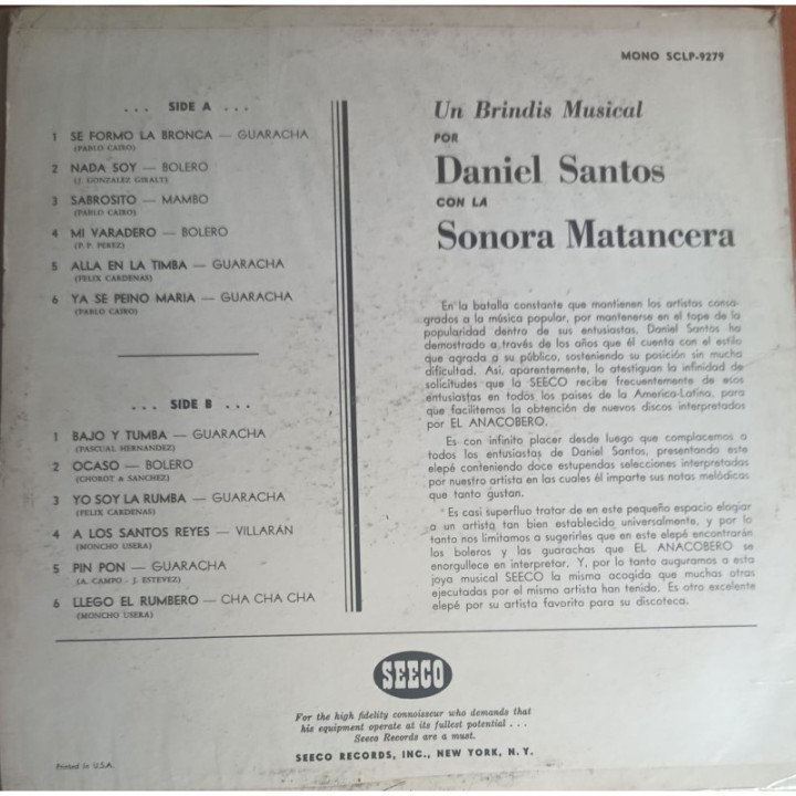 Daniel Santos - Un Brindis Musical reverso