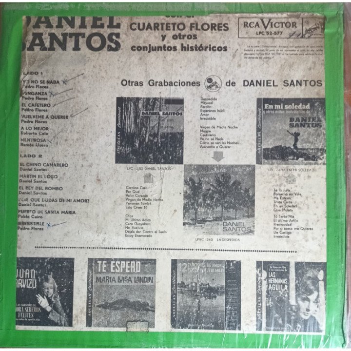 Daniel Santos - Con el Cuarteto Flores reverso