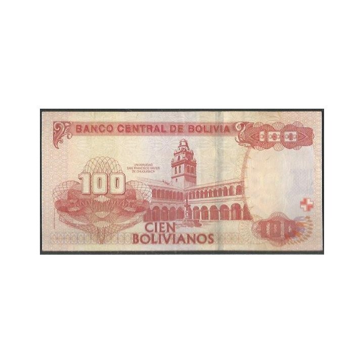 Bolivia 100 Bolivianos L 1986 (2015) Serie J P246(1) reverso