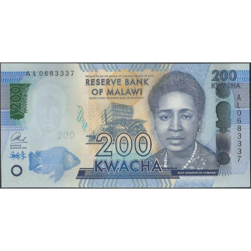 Malawi, 200 Kwacha 1 Ene 2016 P60c