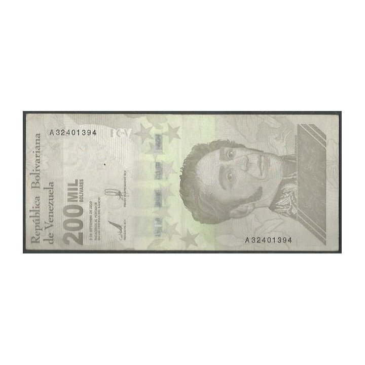 Venezuela 200.000 Bolivares 3 Sep 2020 A8 Dig P112