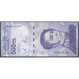 Venezuela 500.000 Bolivares 3 Sep 2020 B8 Dig P113