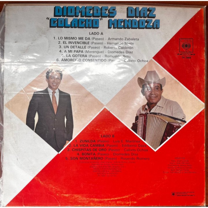 Diomedes Diaz y Colacho Mendoza - Con Mucho Estilo reverso