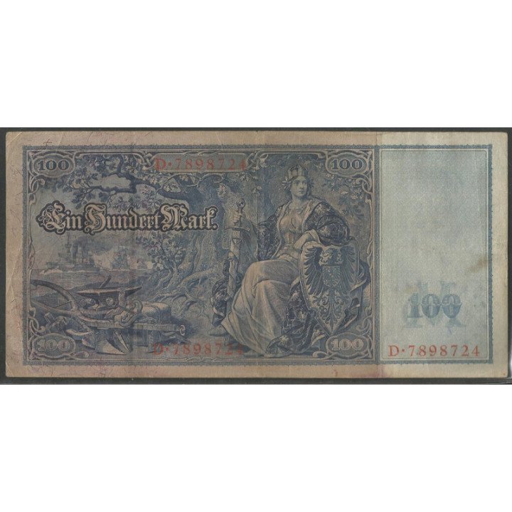 Alemania 100 Mark 21 Abr 1910 P42 reverso
