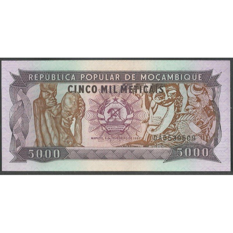 Mozambique 5.000 Meticais 3 Feb 1989 P133b