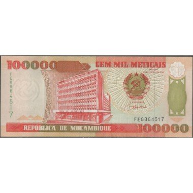 Mozambique, 100.000 Meticais 16 Jun 1993 P139