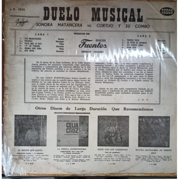 Cortijo Y Su Combo Sonora Matancera - Duelo Musical reverso
