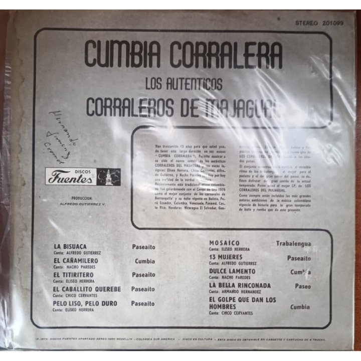 Los Corralejos de Majagual - Cumbia Corraleja reverso