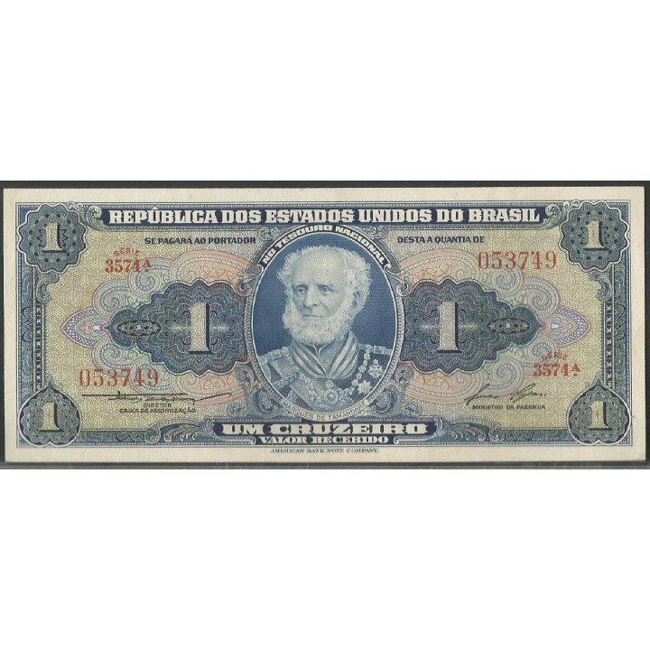 Brasil 1 Cruzeiro ND1954-8 Firma 6 P150d