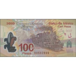 Mexico 100 Pesos 20 Nov 2007 Serie AB P128b