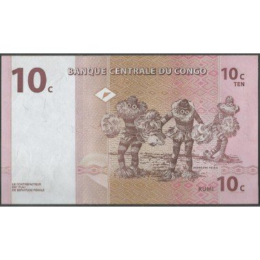 Rep. Democratica Del Congo, 10 Centimes 1 Nov 1997 P82a