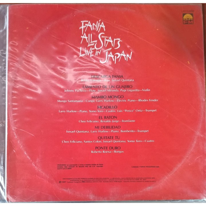 Fania All Stars - Live In Japan reverso