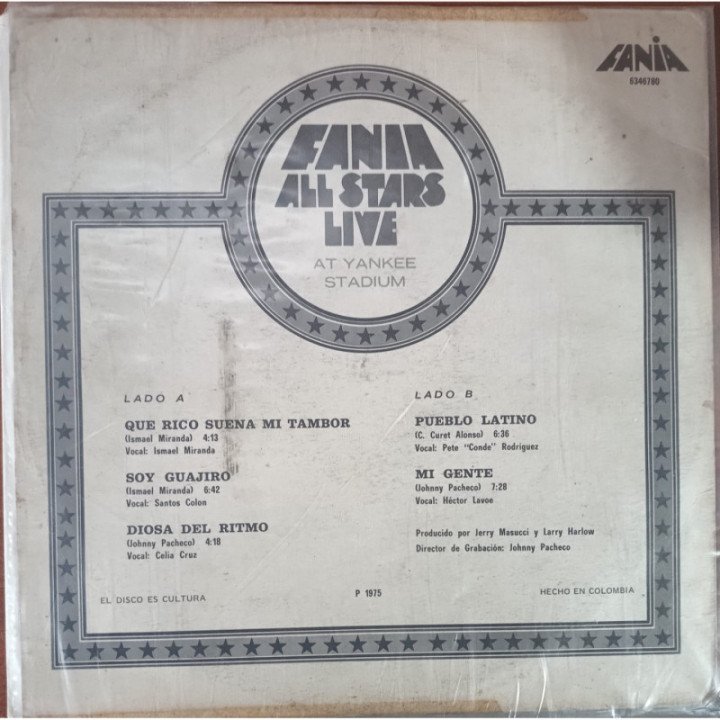Fania All Stars - Fania All Stars Live at Yankee Stadium reverso
