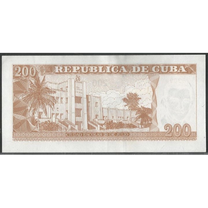Cuba 200 Pesos 2022 P130 reverso