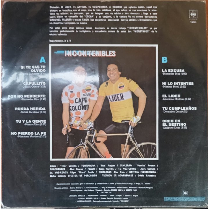 Diomedes Diaz y El ''Cocha'' Molina - Incontenibles reverso