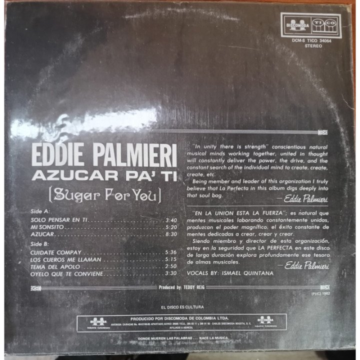 Eddie Palmieri - Azucar Pa' Ti reverso