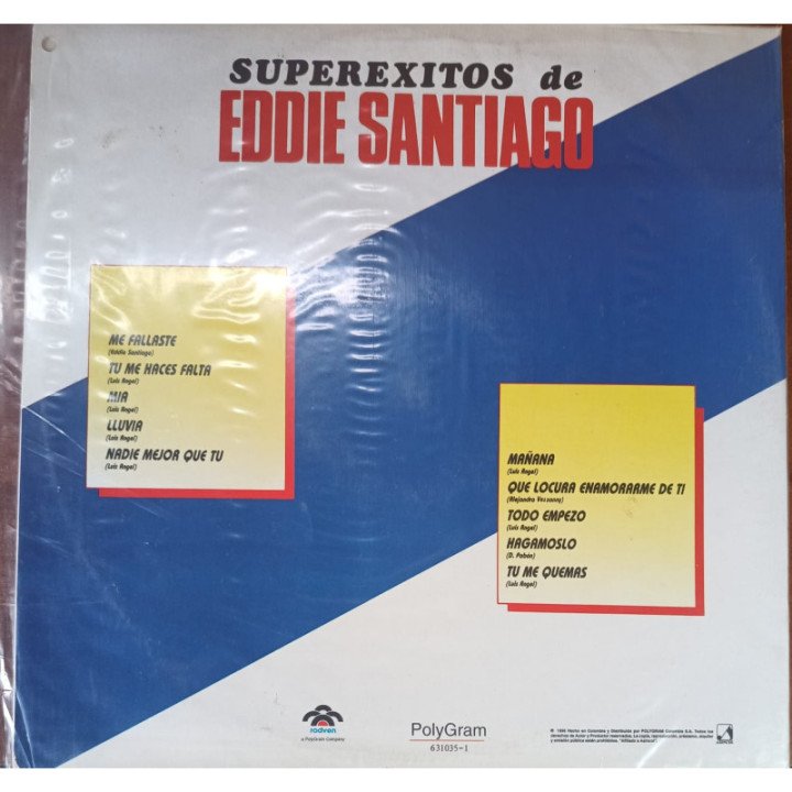 Eddie Santiago - Super Exitos De Eddie Santiago reverso