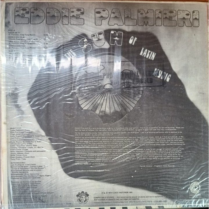 Eddie Palmieri - The Sun Of Latin Music reverso