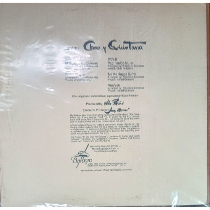 Eddie Palmieri - Cantan Cheo y Quintana reverso