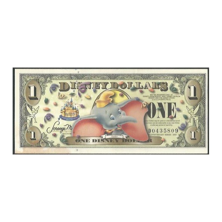 Disney 1 Dollar 2005 Dumbo 50° Aniversario - Manchas