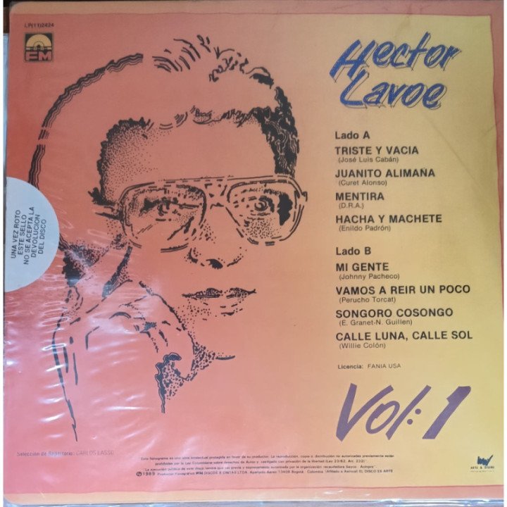 Hector Lavoe - Las clasicas de Hector Lavoe Vol.1 reverso