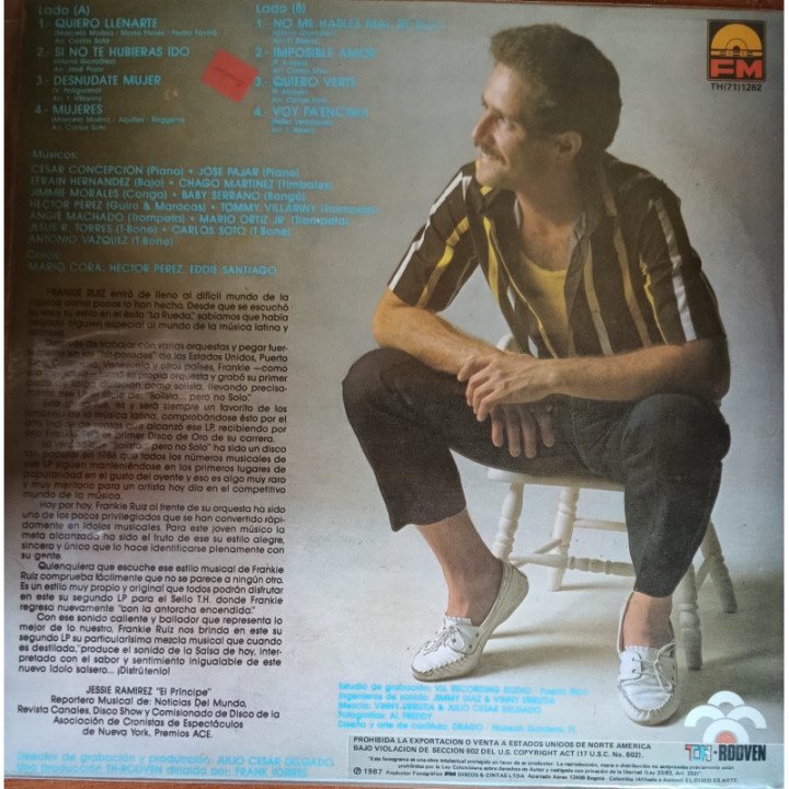 Frankie Ruiz -... Voy pa' Encima reverso