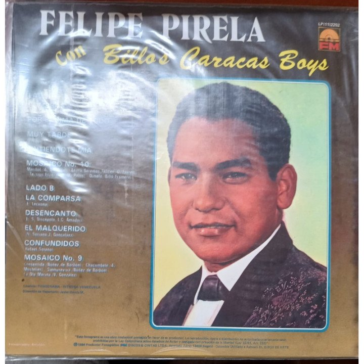 Felipe Pirela - Con Billos Caracas Boys reverso