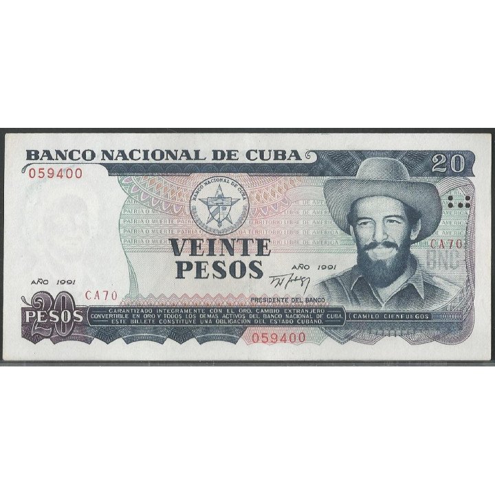 Cuba 20 Pesos 1991 P110a