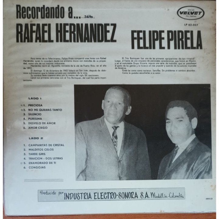 Felipe Pirela - Recordando a Rafael Hernandez reverso
