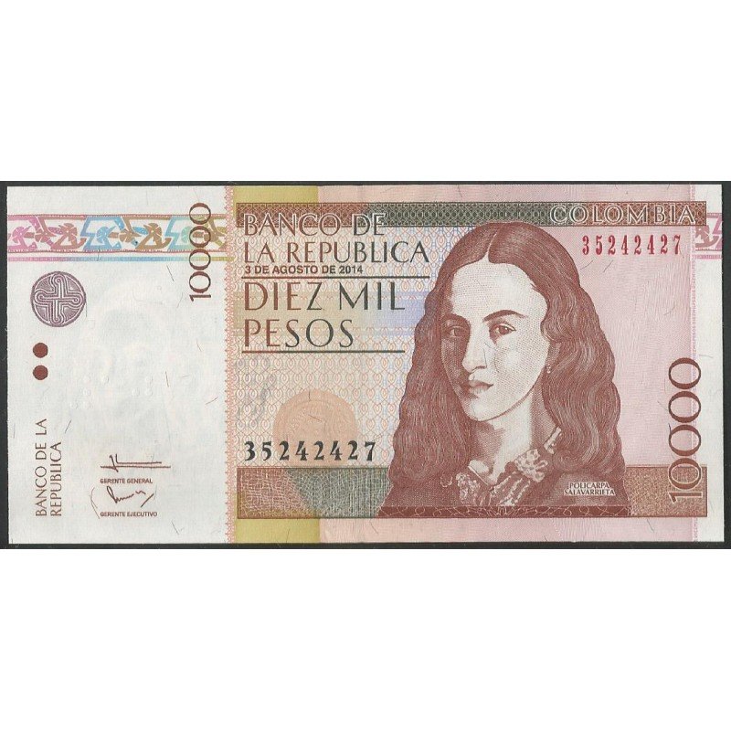 Billete de 10.000 Pesos 3 Ago 2014 BGW645