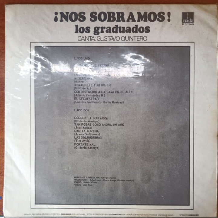 Los Graduados - ¡ Nos Sobramos! reverso