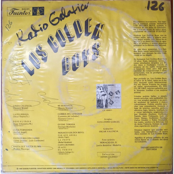 Los Golden Boys - Niña Caleñita reverso