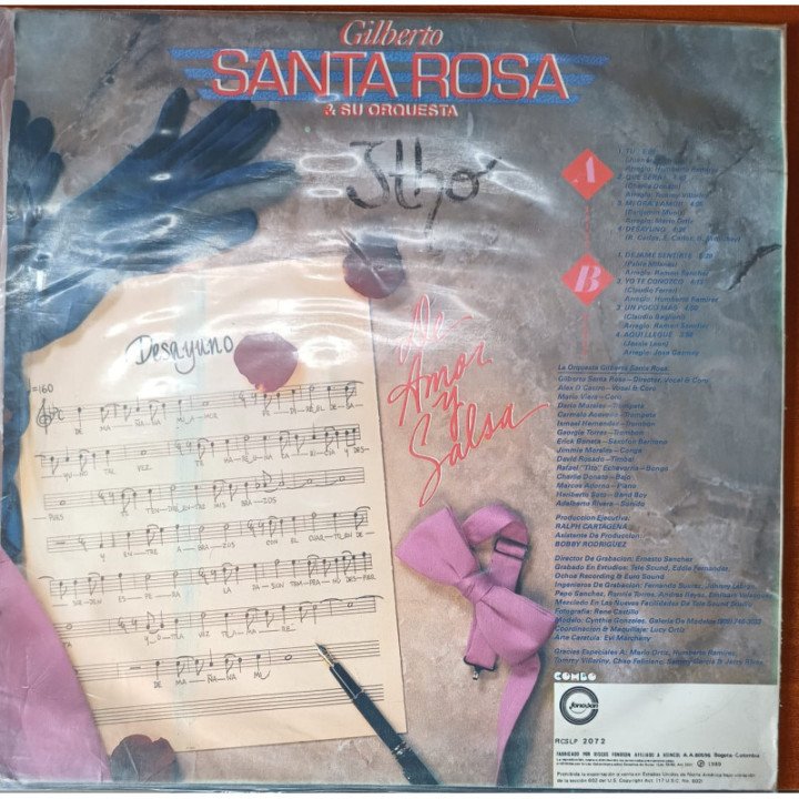 Gilberto Santarrosa - De Amor y Salsa reverso