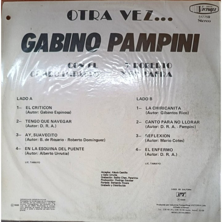 Gambino Pampini - Otra Vez... reverso