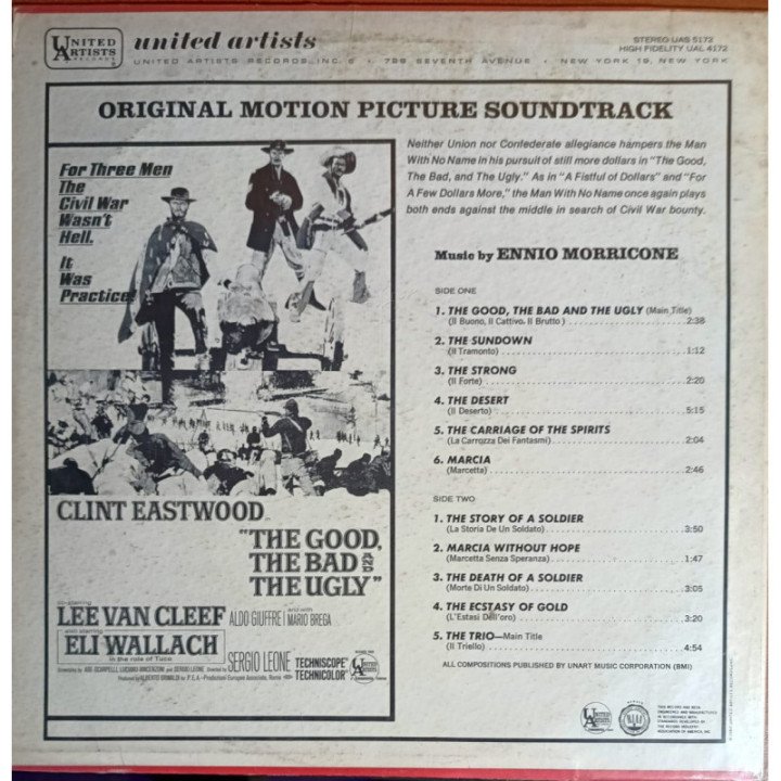 The Good The Bad and The Ugly - Original motion picture track reverso