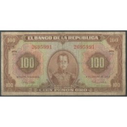 Billete de 100 Pesos 1 Ene 1953 BGW291
