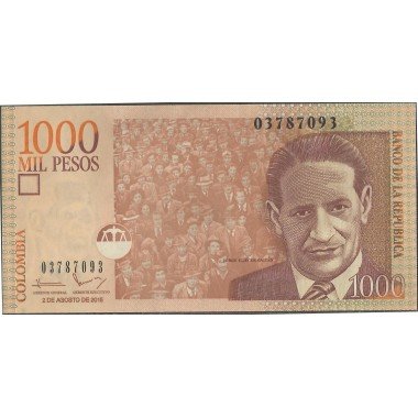 Billete de 1.000 Pesos 2 Ago 2016 BGW439R19